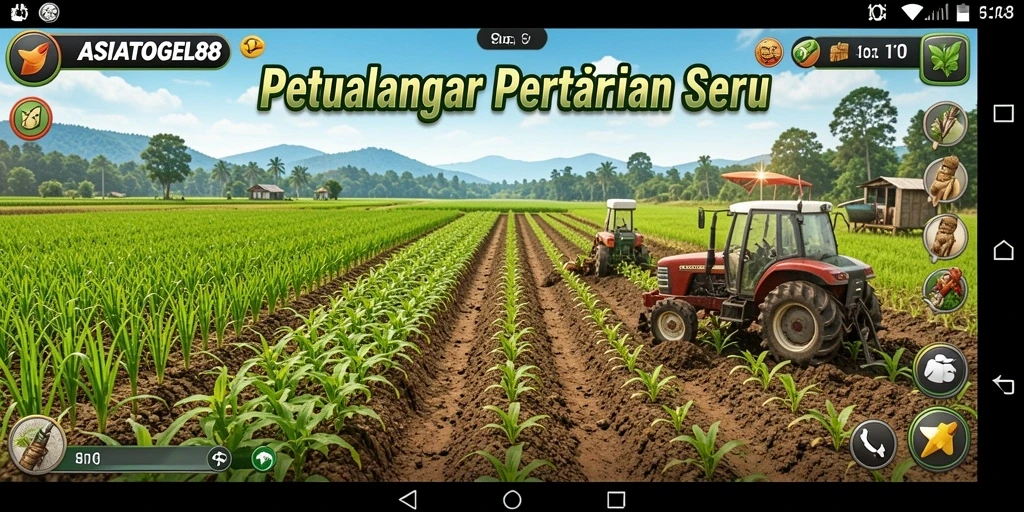 Tampilan menarik gameplay pertanian di ASIATOGEL88.