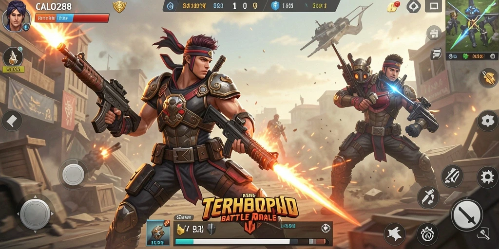 Tampilan gameplay yang menarik di CALO288, aksi pertarungan Battle Royale.