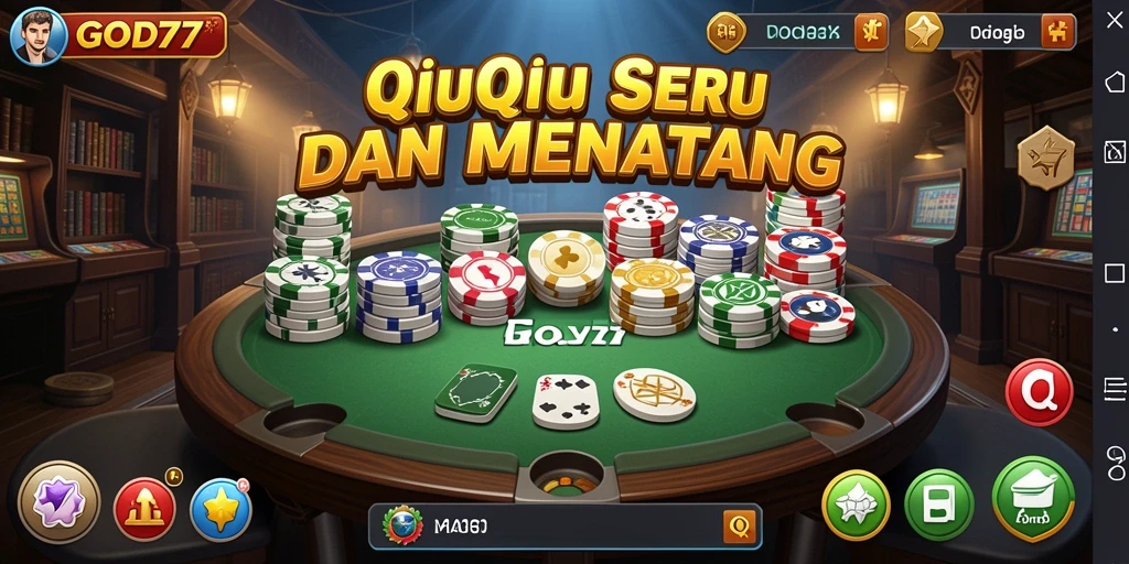 Gameplay seru dalam permainan QiuQiu GOD77 yang menarik.