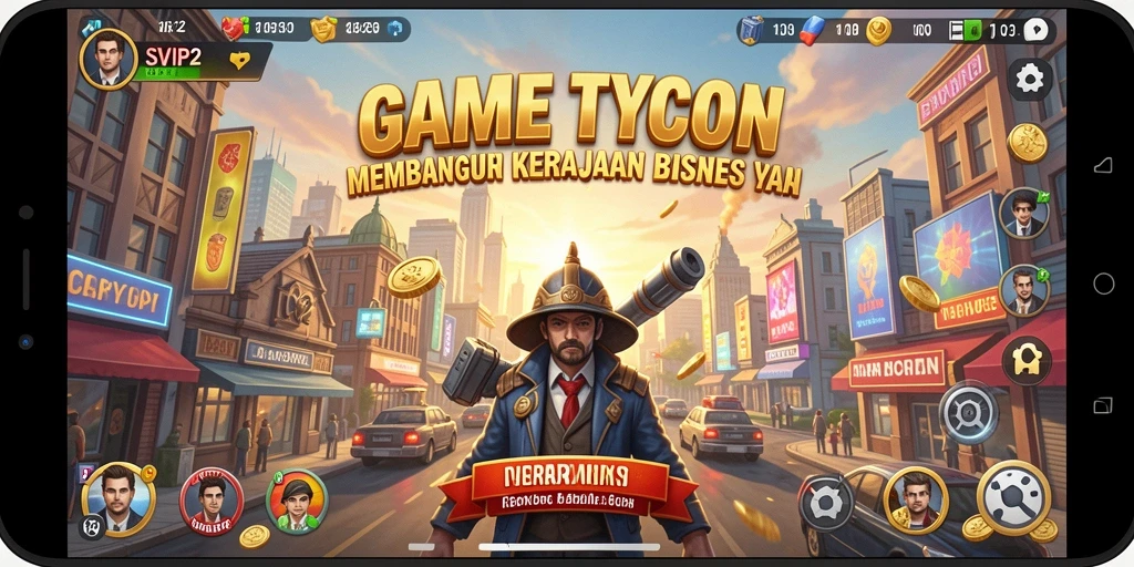 Tampilan gameplay <strong>SVIP2</strong> yang menarik dan penuh strategi bisnis.