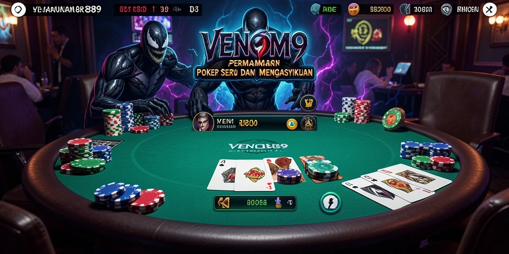 Tampilan gameplay Poker yang interaktif dan menarik dari VENOM889.