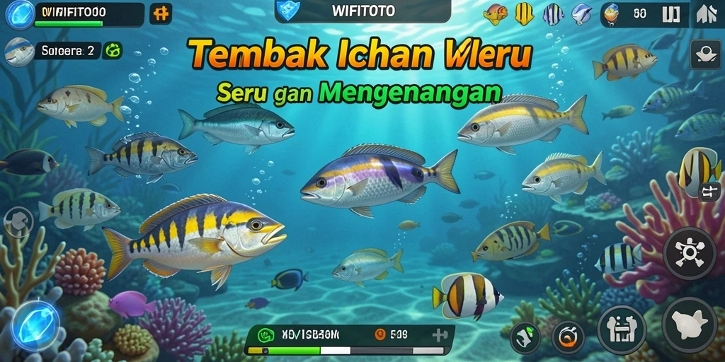 Tampilan gameplay Tembak Ikan yang menarik dan penuh aksi.